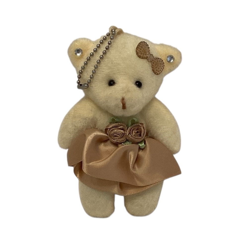 💚 Vintage Keychain Plush Teddy Bear